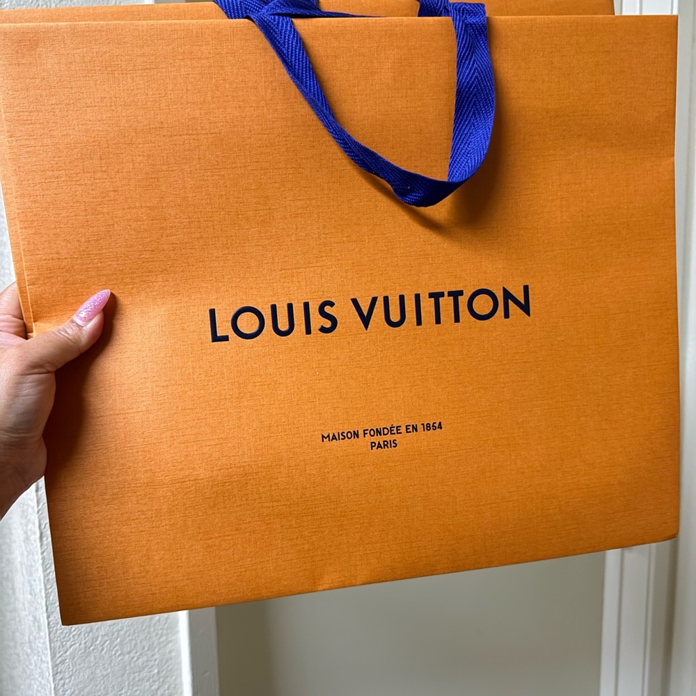 Louis Vuitton Vibrant Orange shopping bags
